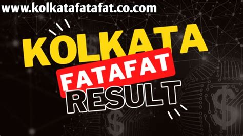 kolkata ff result today|kolkata fatafat ghosh babu.